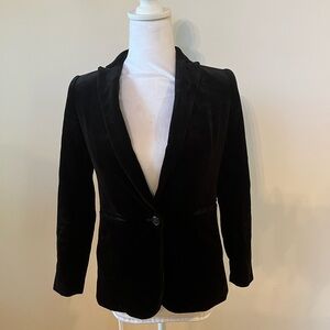 Black velvet blazer